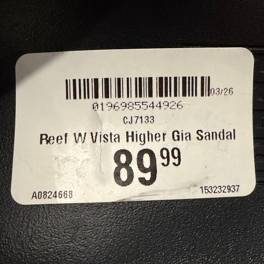 Reef Vista Higher Gia Sandal Women 6 Black NEW Platform Cork Buckle CJ7133 - Picture 11 of 12